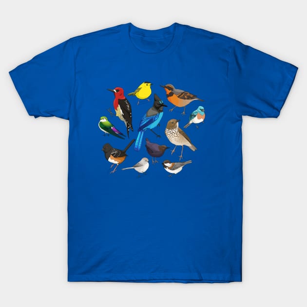 PNW Birds T-Shirt by LadyElizabeth